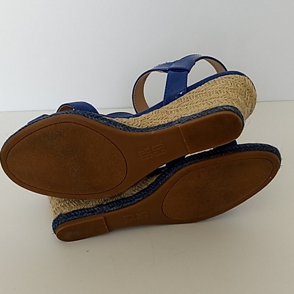 Women's espadrilles wedge blue Sandals size 8 - Picture 7 of 8